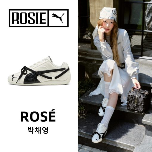 【♡ROSÉ 고열 신상】푸마 x 로제 스피드캣 LEA 웜 화이트 블랙 404390-01