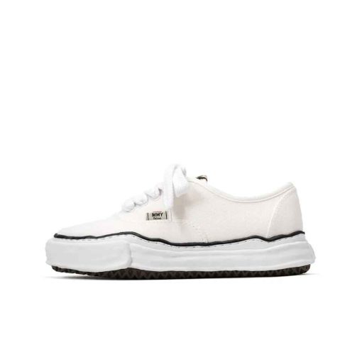 메종 미하라 야스히로 베이커 OG 솔 캔버스 로우 컷 스니커즈 화이트 A02FW704-WHITE
