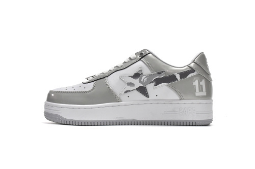 BATHING APE 로우 상의 A Bathing Ape 베이프 스테이 로우 화이트 그레이 미러 표면